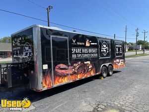 2022 8.5' x 28' Barbecue Food Trailer | Food Concession Trailer