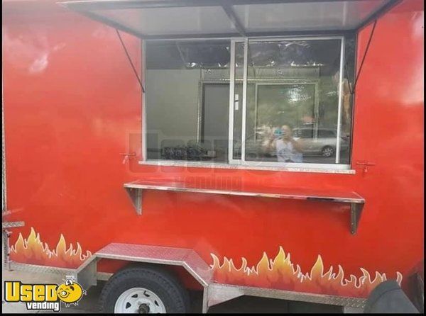 Fabulous 2019  7' x 14' Concession Food Trailer w/ Pro Fire Suppression