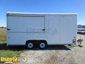 7' x 16' Wells Cargo Empty Concession Trailer / Mobile Vending Unit