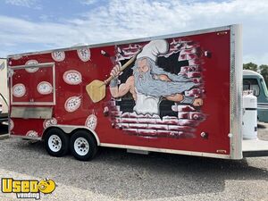 2017 - 8' x 20' Pizza Concession Trailer w/  Huge Deck Oven & Fire Suppression