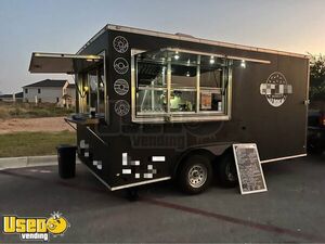 Turnkey Business - 2017 8.5' x 16' Mini Donut Concession Trailer with Fire Suppression System