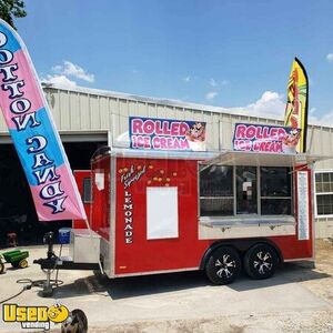 TURNKEY - 2000 7' x 14' Snowball & Ice Cream Concession Trailer | Mobile Dessert Unit