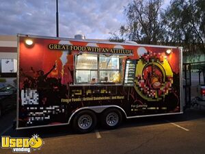 2019 8.5' x 18' Freedom Kitchen Food Concession Trailer with Pro-Fire Suppression