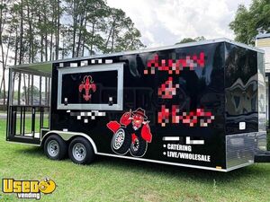 2021 Wow Cargo 8.5' x 20' Seafood Boil Crawfish Crab & Shrimp Concession Trailer w/ Porch