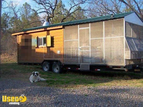 2009 -  Log Cabin Double Axle Southern Yankee BBQ Concession Trailer