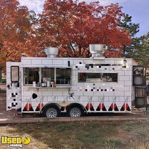 Turnkey - 2023 7' x 16' Kitchen Food ConcessionTrailer with Fire Suppression System