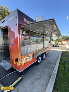 2018 8' x 17' Barbecue Food Concession Trailer with Oyler BBQ Smoker Trailer