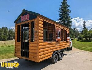 Log Cabin Style - Mobile Vending Unit Concession Trailer with Porch