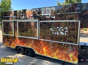 2002 8' x 19' BBQ + Mobile Kitchen All NSF Food Concession Trailer w/ Pro-Fire Suppression