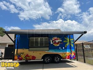 PRACTICALLY NEW 2023 8.5' x 18' Quality Cargo Shaved Ice Concession Trailer