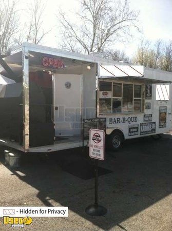 2010 - 8.5' x 24' BBQ Concession Trailer with Smoker & Porch