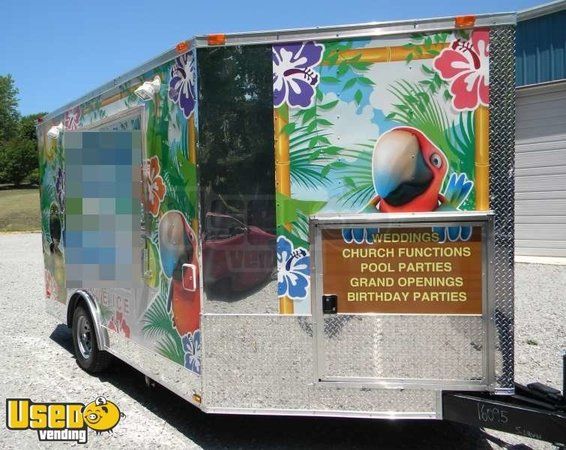 2012 - 12' x 8.5' Freedom Shaved Ice / Raspados / Snow Cone Concession Trailer