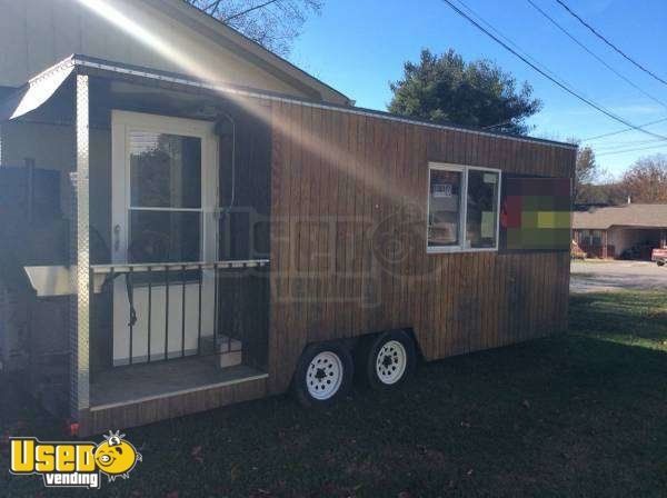 20' Used BBQ Trailer with Smoker Porch