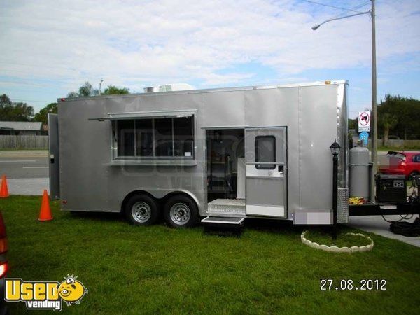 2012 - 20' x 8.5 Diamond Custom Built Food Concession Trailer - with Living Quarters