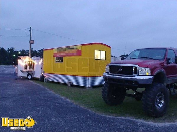 Food Concession Trailer with Business Trailer and Truck