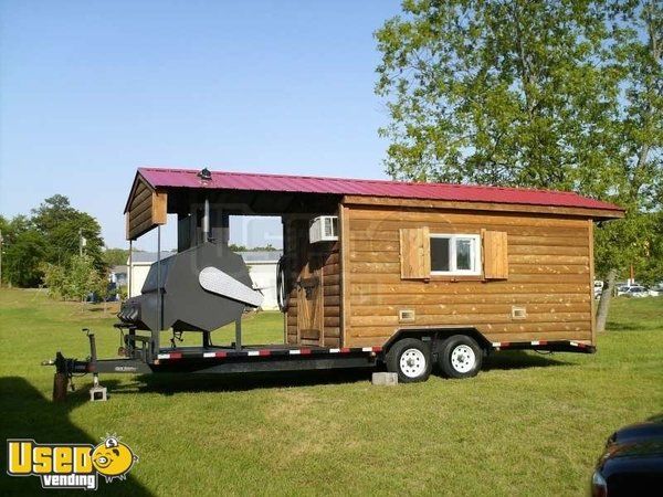 24' x 8' - Southern Yankee Barbecue Cabin Concession Trailer