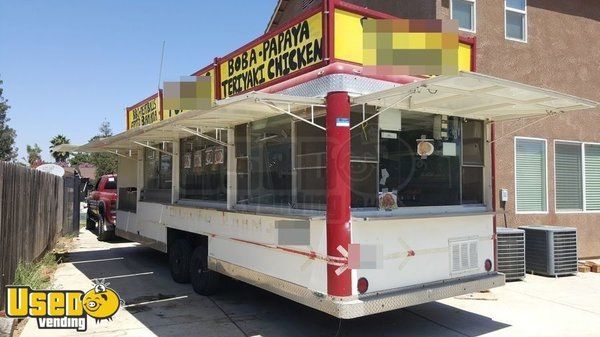 Concession Trailer, BBQ Trailer, and Dodge Pick-up Truck