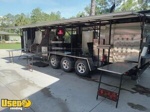 2017 8' x 36' Meadow Creek BBQ Smoker & Corn Roaster Rig Party Catering Concession Trailer