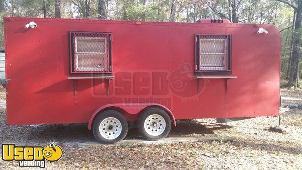 7' x 18'  Mobile Kitchen Concession Trailer