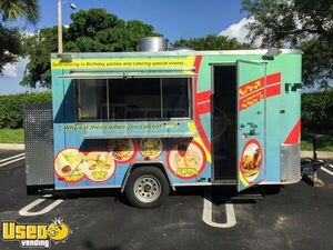 2015 15' Food Concession Trailer with 2018 Kitchen Built-Out & Pro-Fire