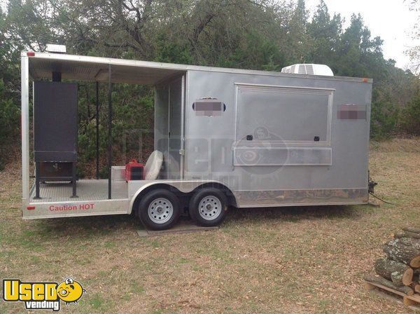 2015 22' x 8.5' BBQ Concession Trailer with Porch