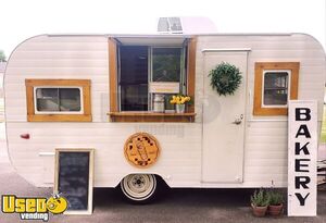 CUTE 1964 7' x 13' Converted Vintage Trailer Retro Coffee or Bakery Concession Trailer