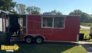 Ready-to-Go 8.5' x 20' Barbecue Food Concession Trailer with 6' Porch and Smoker