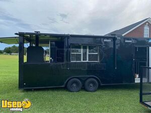 Like New 2023 - 8' x 17' Barbecue Food Trailer with 7' Enclosed Porch & Pro-Fire Suppression