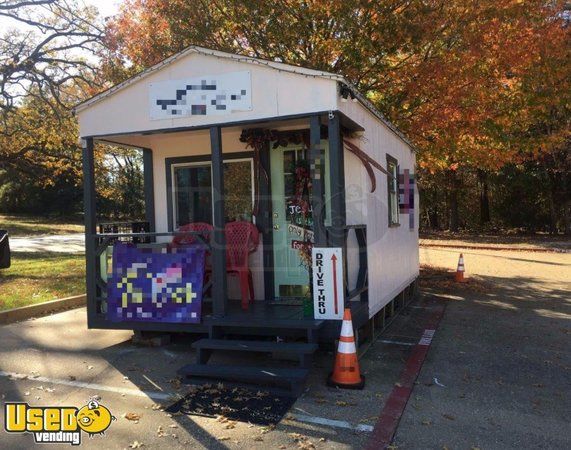 9' x 18' Portable Building with a Drive Thru window