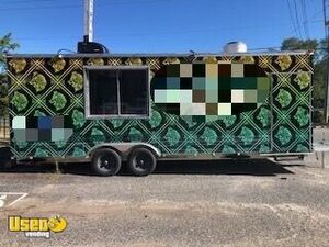 LIKE NEW 2021 8' x 24' Mobile Kitchen & BBQ Concession Trailer w/  Pro-Fire Suppression