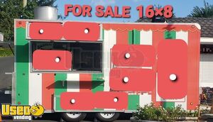 Lightweight All Aluminum 2007 8' x. 16' Mobile Kitchen Food Concession Trailer