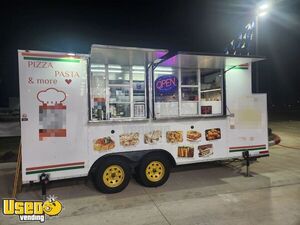 2022 - 8' x 16' Kitchen Food Concession Trailer with Pro-Fire System