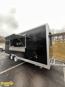 NEW - 2024 7' x 18' Kitchen Food Concession Trailer with Pro-Fire System