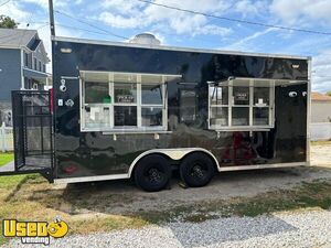 Like New 2017 - 8' x 18' Kitchen Food Concession Trailer with Pro-Fire Suppression