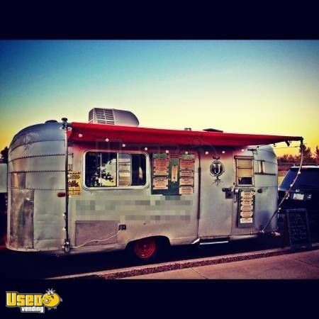 Vintage Silver Avion Food Concession Trailer