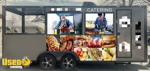 2023 7' x 20' Kitchen Food Trailer with Barbecue Porch