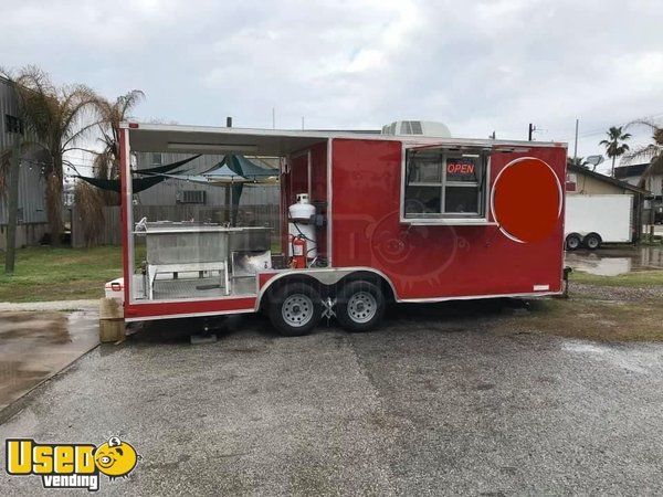 2017 8.5' x 20' Diamond Cargo Seafood / Street Food Concession Trailer with Porch