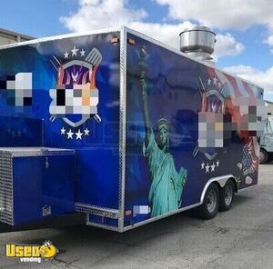 Lightly Used 2019 United 8' x 18' Mobile Kitchen Food Concession Trailer