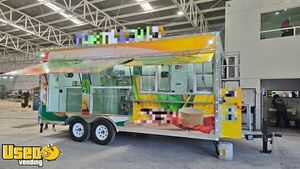 NEW - 8.5' x 18' Mobile Tortilla Trailer Concession Unit