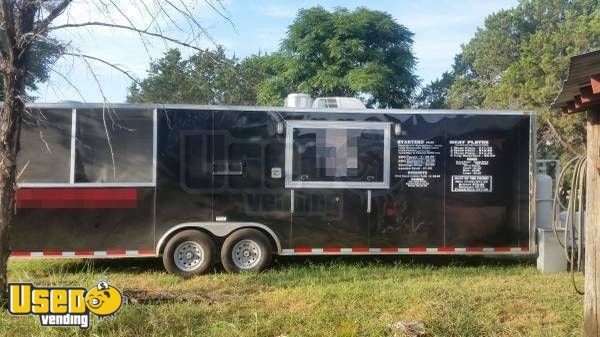 2015 - 8' x 28' BBQ Concession Trailer