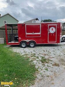 2018 Freedom 8' x 18' Mobile Kitchen Food Concession Trailer with 4' Porch