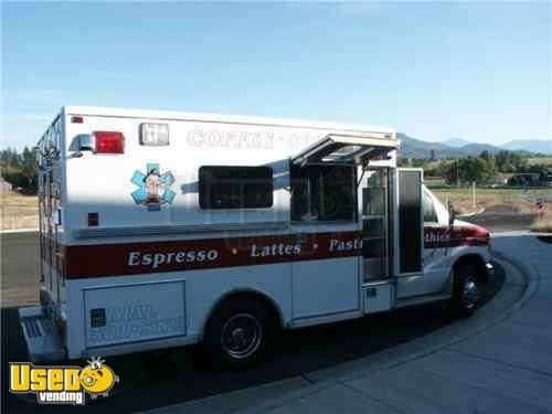 Converted Ambulance Coffee Espresso Beverage Truck