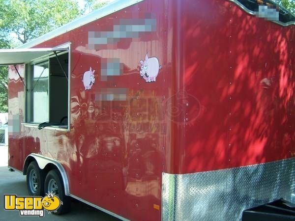 Awesome 2014 - 8' x 16' Food Concession Trailer / Used Mobile Kitchen Unit