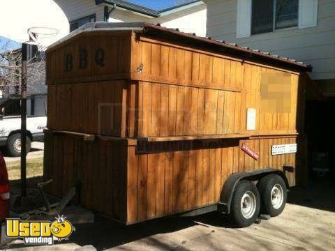 2011 - 16' x 7' Turnkey Custom BBQ Wood Shack Concession Trailer