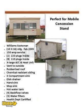 (1) - 10' x 16' Williams Scottsman Concession / Vending Trailer