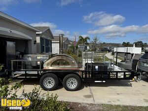 Like New - 2024 7' x 16' BBQ Smoker and Pizza Oven Trailer