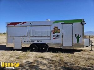 LIKE NEW 2022 - 8' x 22' Food Concession Trailer with Pro-Fire System