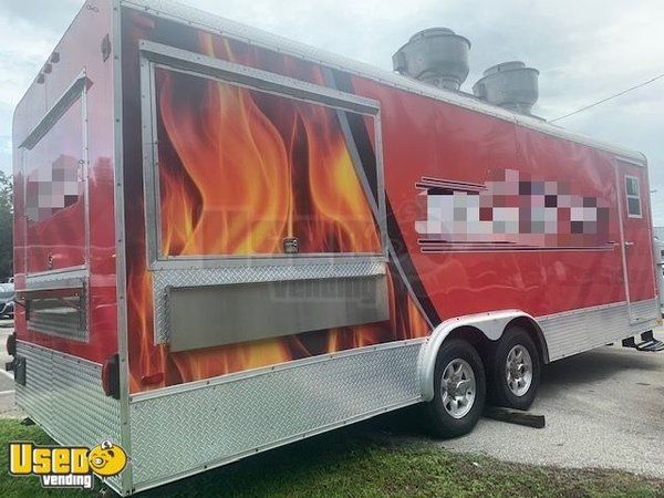 Barely Used 2010 8.5' x 24' Nation Food Concession Trailer with Pro Fire System